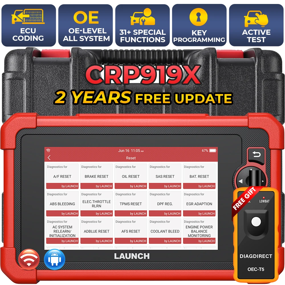 Новый сканер LAUNCH X431 CRP919X OBD2 профессиональный Автомобильный запуск