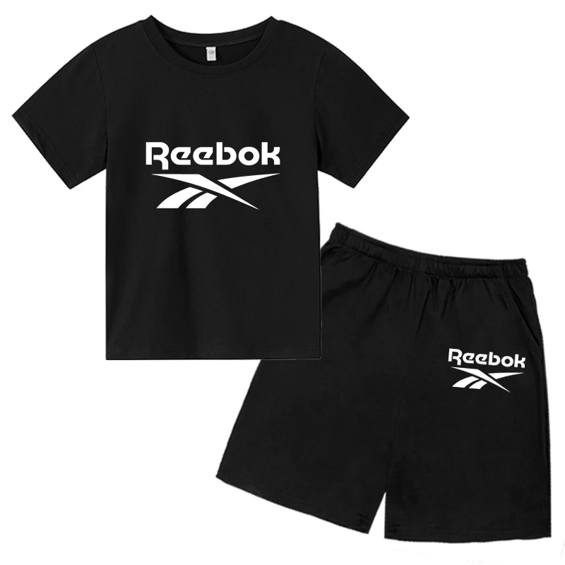 

Short Sleeve Sports T-shirt Top Sports Shorts Crew Neck Fashion Charming Fit 2022 Boys Girls Printed Two Pieces Age Range Style
