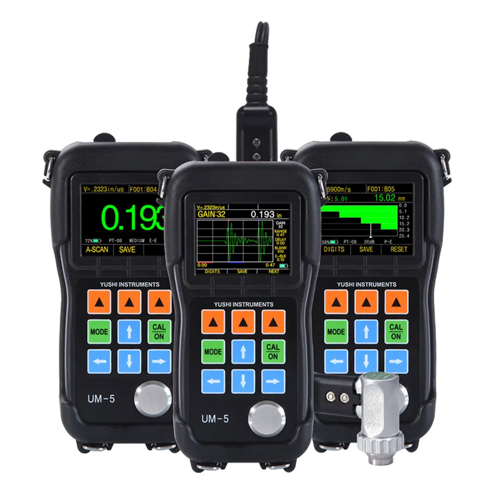 

yushi xianfeng inspection instruments ndt um5dl handheld ab scan color screen ultrasonic thickness gauge with ce certificate