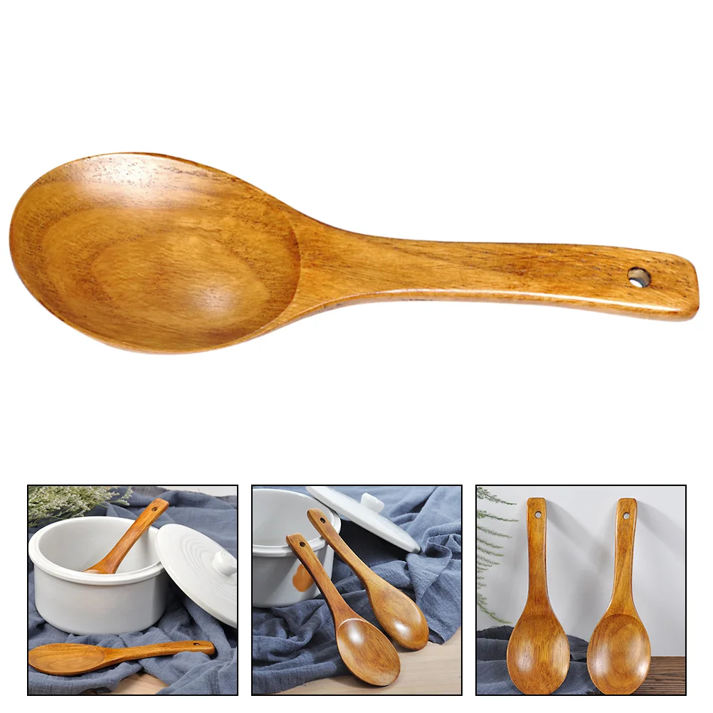 

Rice Kitchen Paddle Spoon Cooker Ladle Non Stick Utensils Scooper Wooden Accessories Sushi Scoop Utensil Dispenser