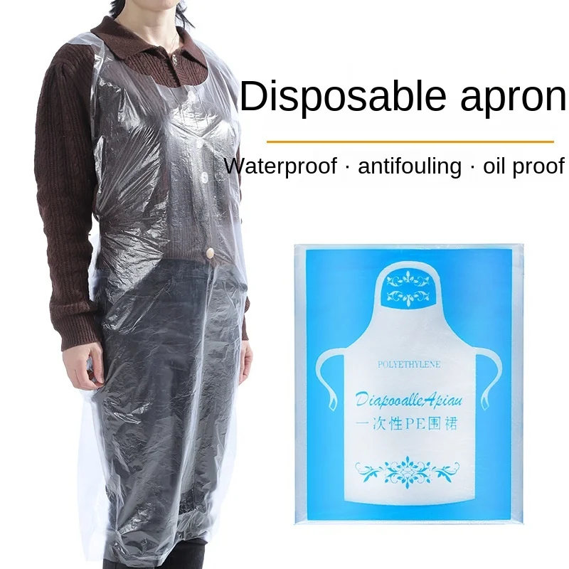 

Easy Kitchen Disposable Cooking Men Accessories Kitchen Cleaning Apron Thin 100pcs/set Aprons Cooking White Use Women For Apron