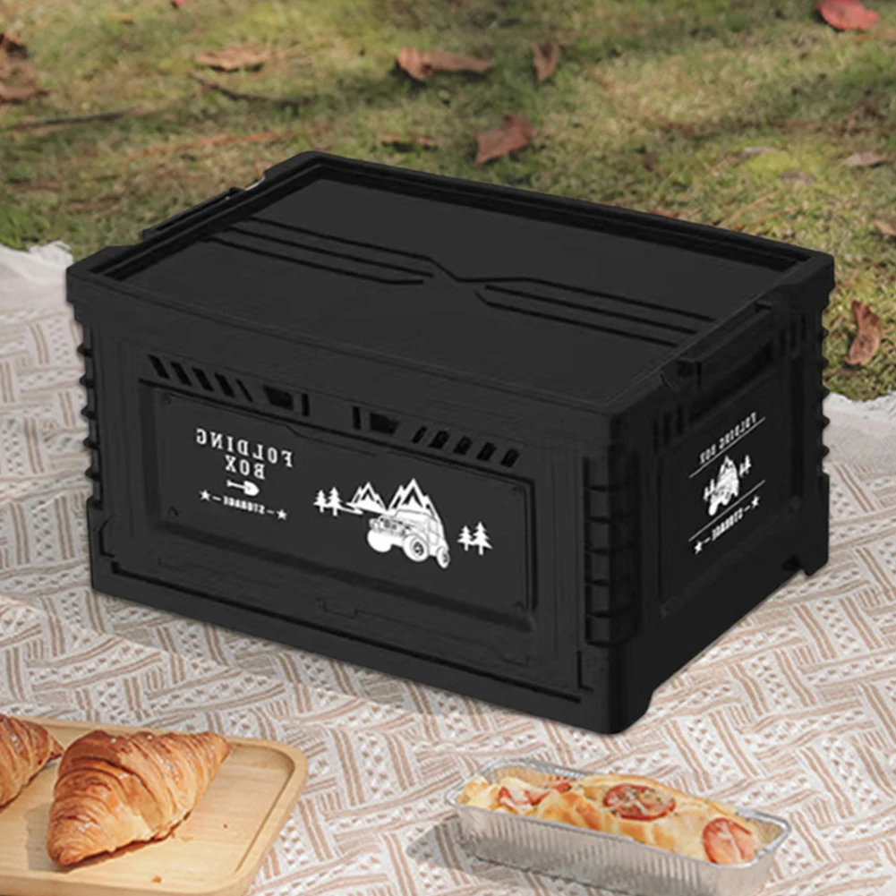 

Складной походный ящик для хранения, портативный складной контейнер 30 л, двойная дверь, большая емкость для улицы, пикника, барбекю, рыбалки, автомобиля