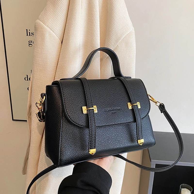 

Small PU Leather Crossbody Bag For Women 2022 Winter Simple Solid Color Shoulder Messenger Bag Designer Lady Travel Handbag Tote