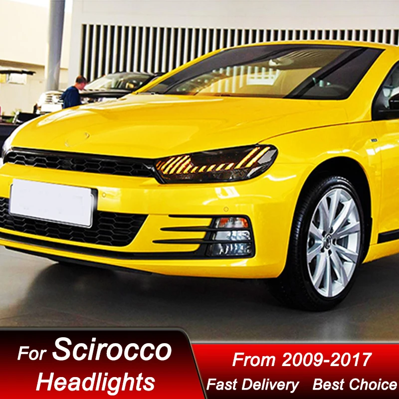 Автомобильные фары для VW Scirocco 09-17 RS стиль светодиодный автомобильная фара в сборе