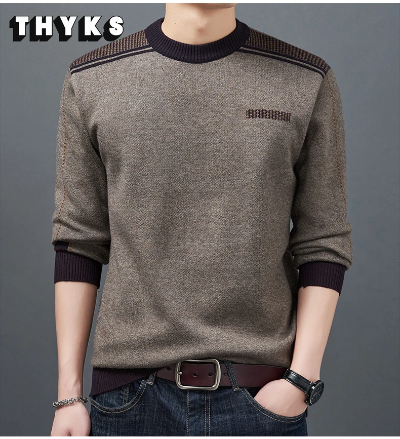 

2022 Casual Thick Warm Winter Luxury Knitted Pull Sweater Men Wear Jersey Dress Pullover Knit Mens Sweaters Male Fashions 02150
