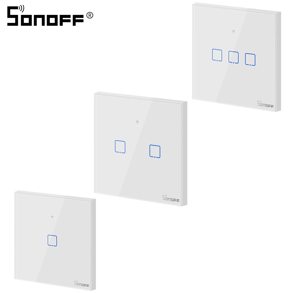 

SONOFF TX T1 EU UK US 1/2/3Gang WiFi Smart Wall Touch Switch Smart home Smart Home Control Via Ewelink APP/RF433/Voice/Touch