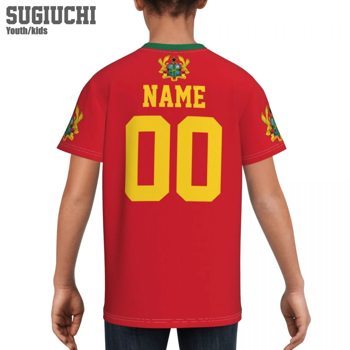 Пользовательское имя номер флаг Ганы эмблема 3D футболки для детей молодежные