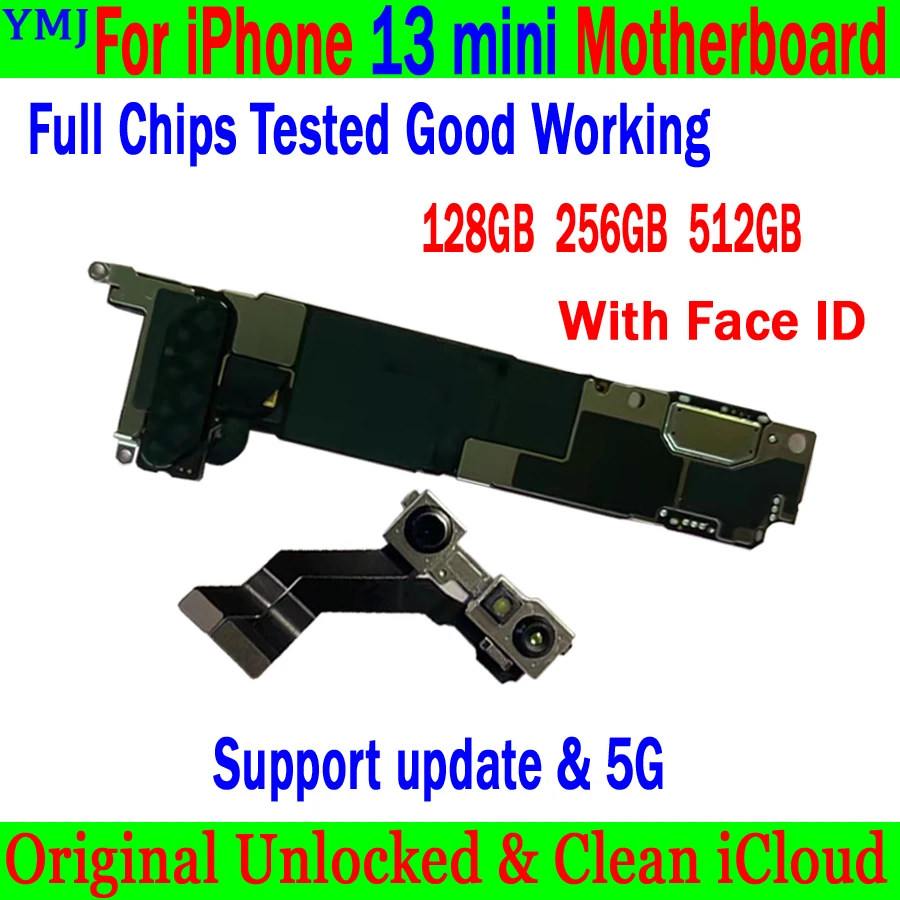 

Поддержка обновления IOS и 4G/Φ для iPhone 13 mini, материнская плата 5,4 дюйма без icloud, оригинальная разблокировка с FaceID, полностью протестированная л...