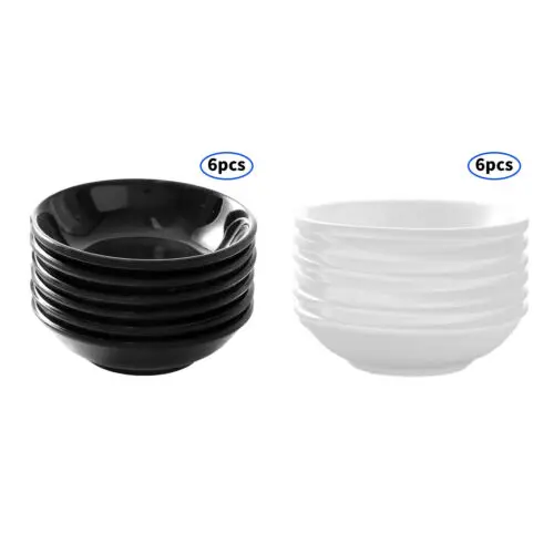 

Melamine Dipping Bowls Sauce Dishes Unbreakable Heat Resistant Round