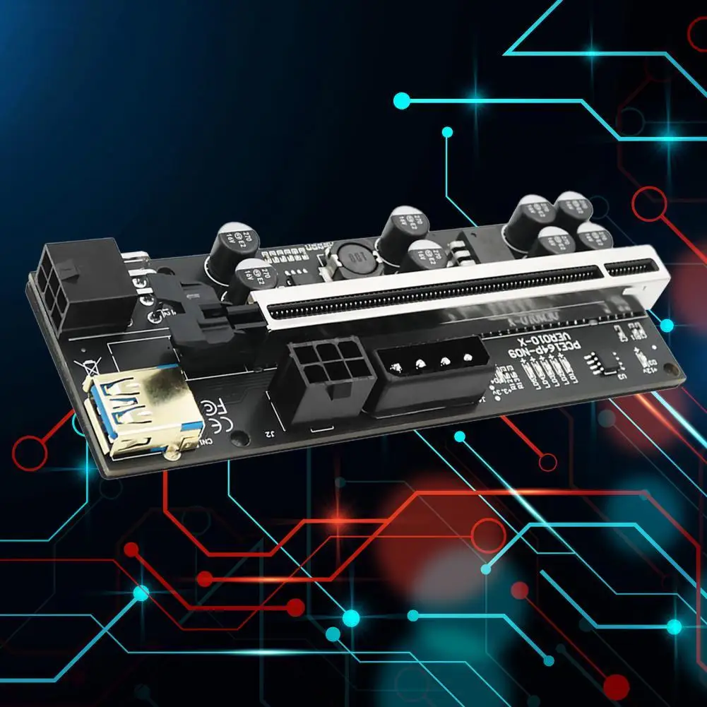 

High-quality Adapter Board High Performance Compact 010-X PCIE Riser 1x to 16x Adapter Board Connector Card Adapter Card