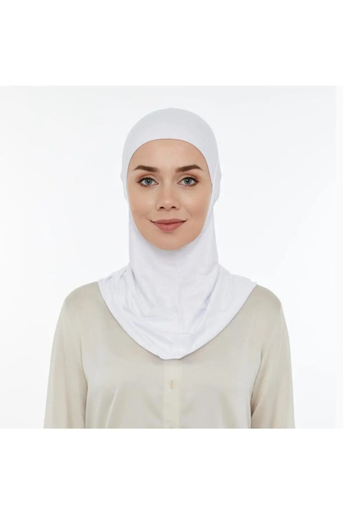 

White One Size Hijab Beach Clothing With Neckwear