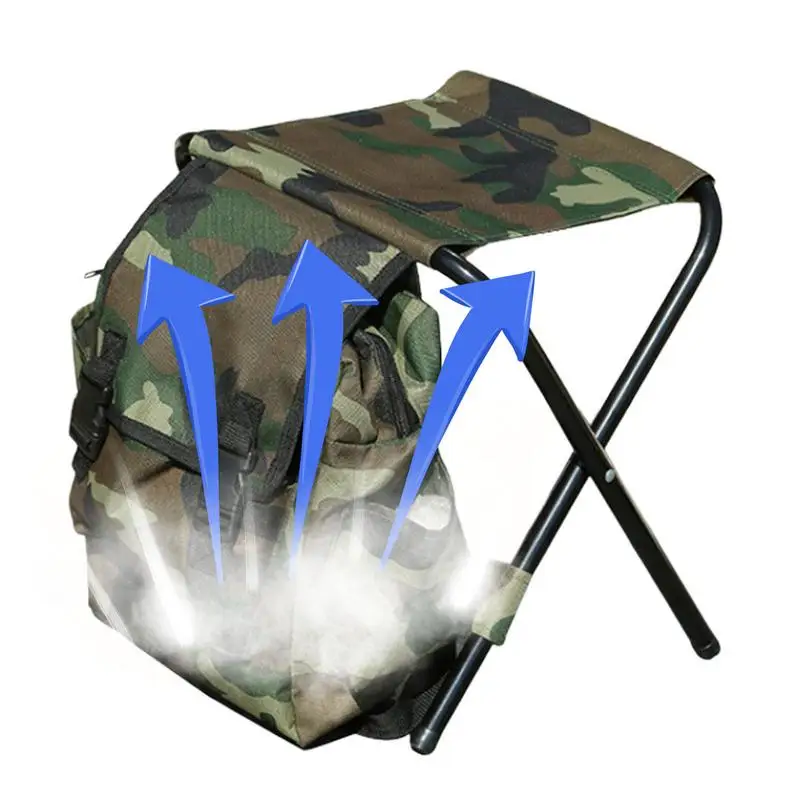 

Camping Stools High Strength Portable Chair Reinforced Rivets Folding Stool With Storage Pockets Collapsible Stool With Carrying