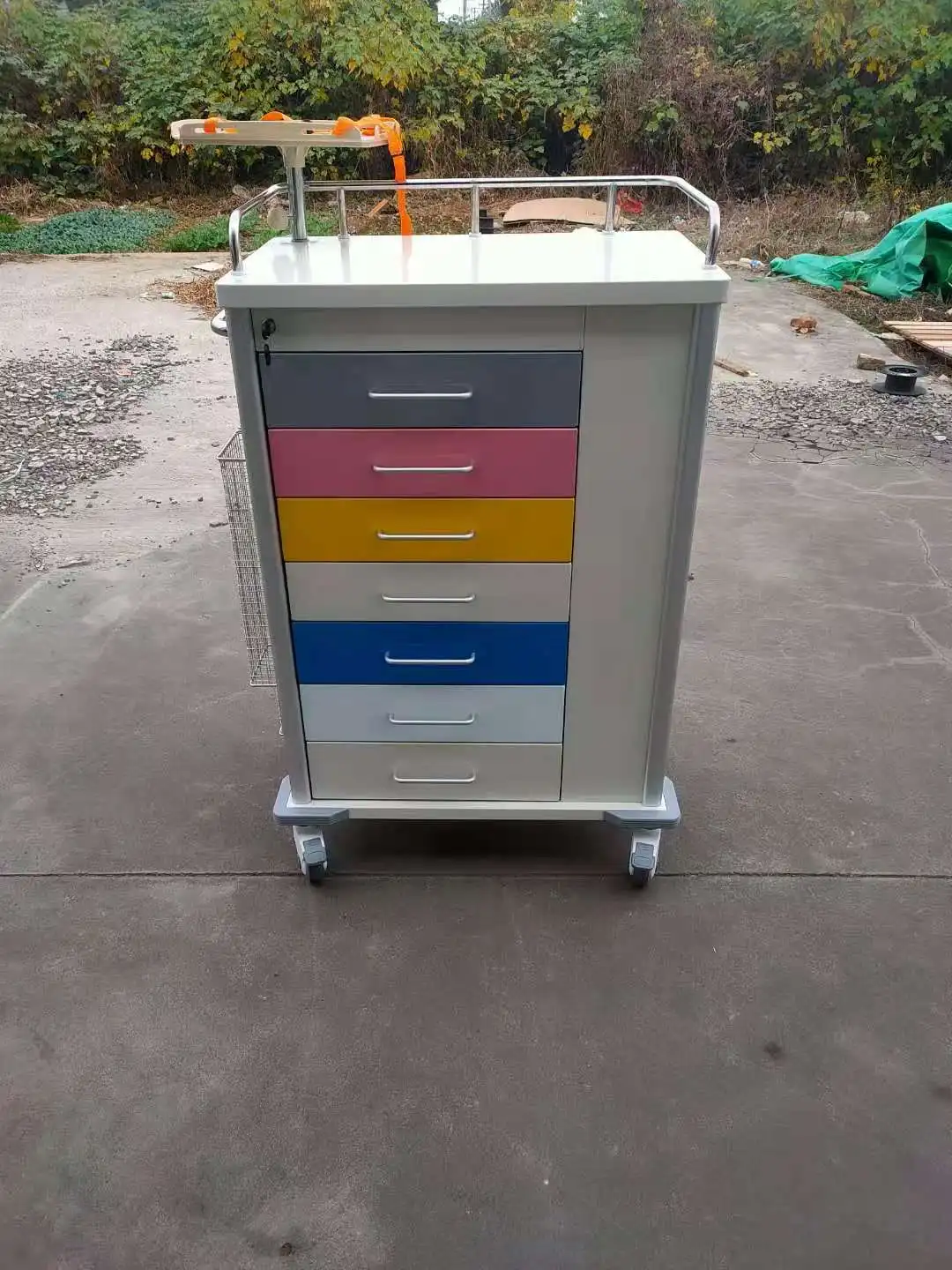 Лидер продаж медицинская тележка для медсестер Hochey регулируемая по высоте