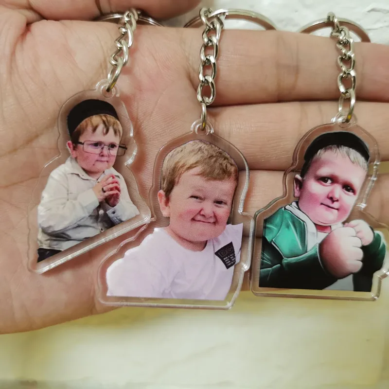 

Funny HP Printing Keychain Hasbulla Magomedov Meme Acrylic Key chain Khabib Hasby Cute Figure Bag Pendant Keyring For Fans Gifts