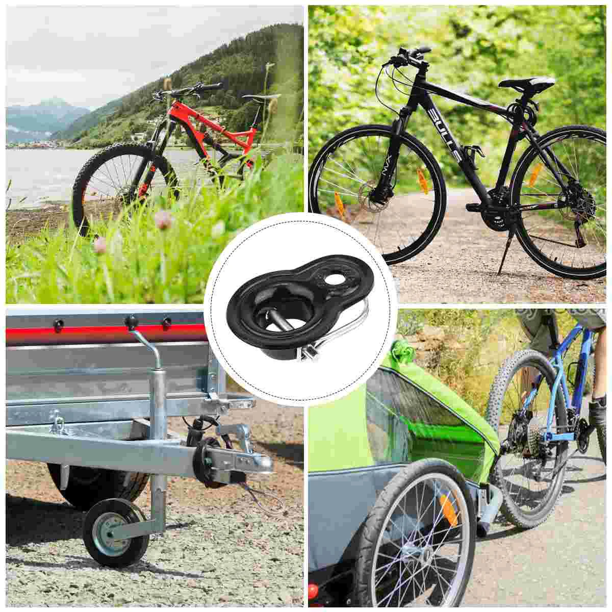

Trailer Coupler Hitch Bike Cargo Attachments Attachment Adapter Baby Carriage Couplers Children Carrier Adapters Kids Cycling