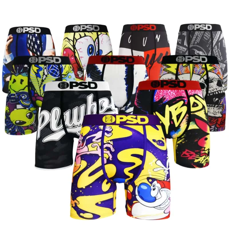 Men's Sexy Boxershorts Underpants Print Panties Fashion Boxer Briefs Trunks