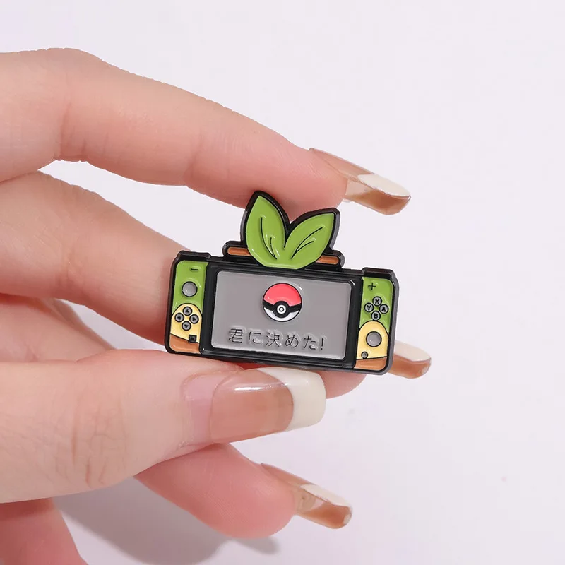 Милые эмалированные булавки Pokemon креативная игровая машинка искусственные