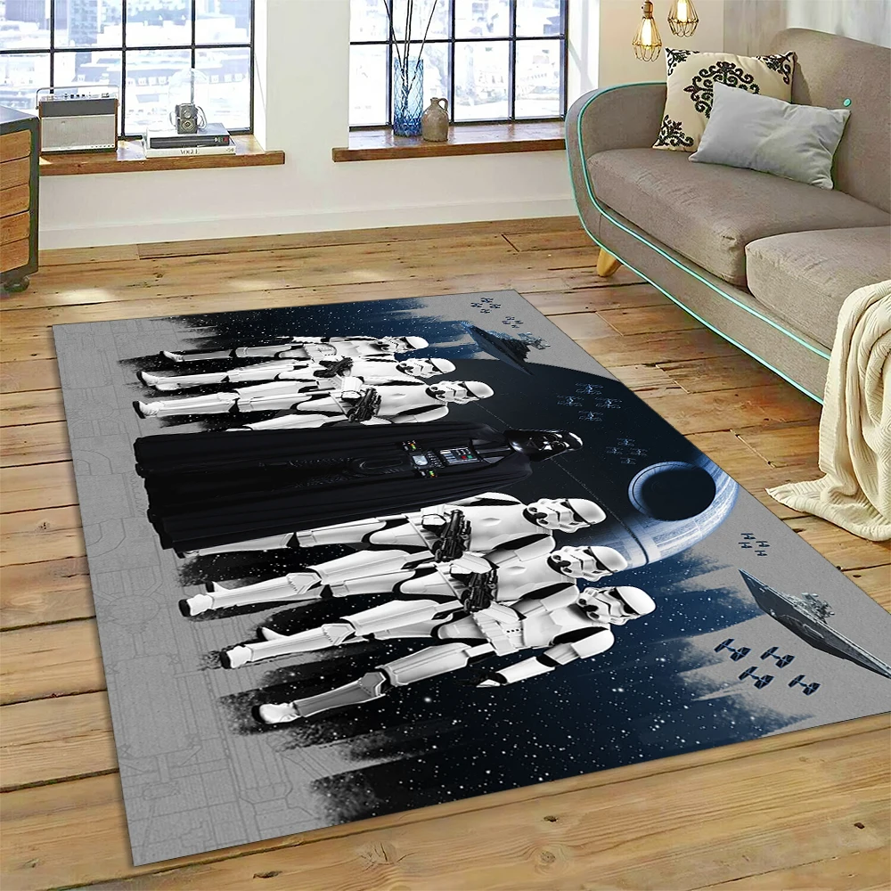 Классический большой ковер с изображением героев Star Wars, коврик для гостиной, спальни, дивана, декоративный коврик для прихожей, детский нескользящий напольный коврик (art.: 3920db5812cbd) - 3920db5812cbd