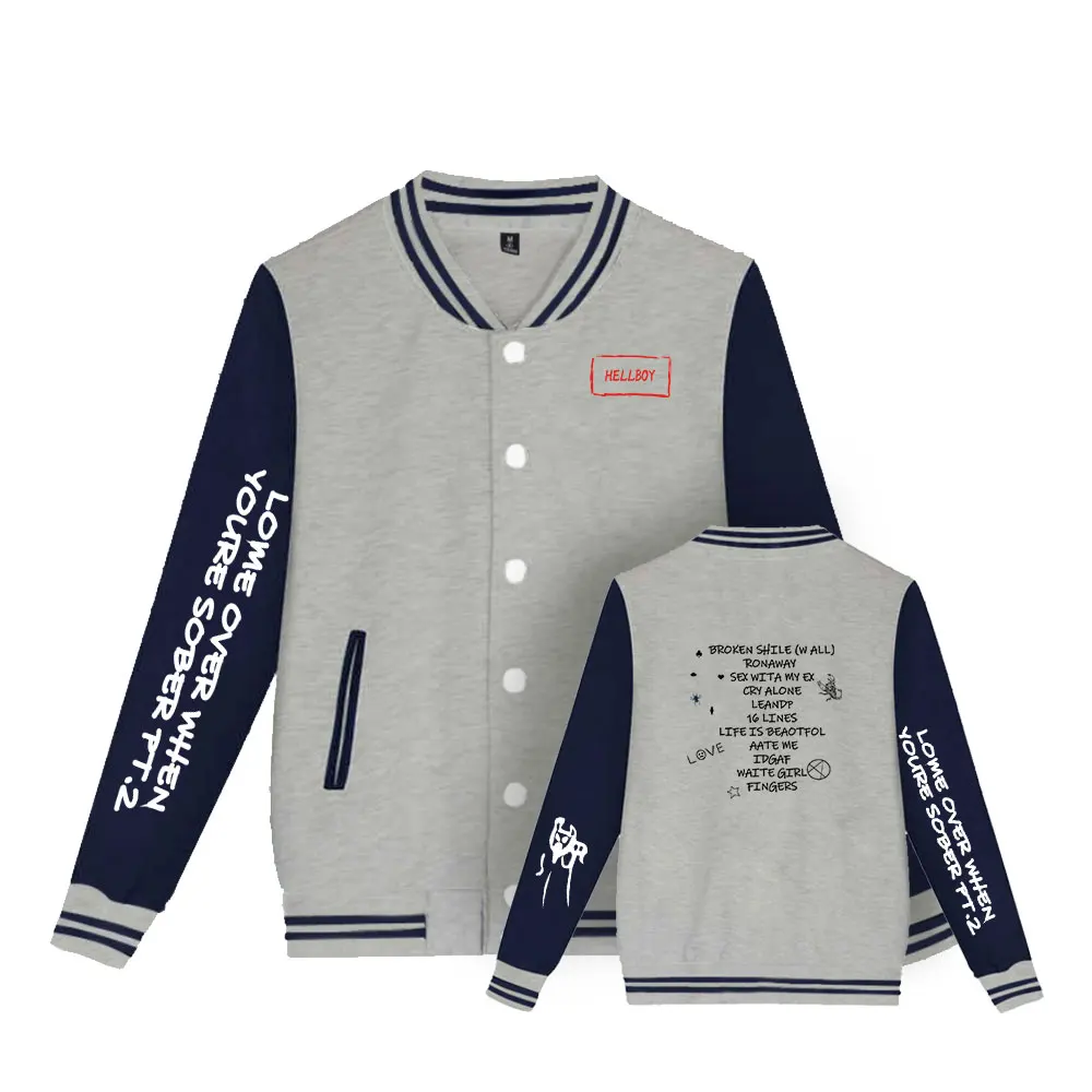 Мужская и женская куртка-бомбер Lil Peep Hellboy бейсбольная куртка для пары