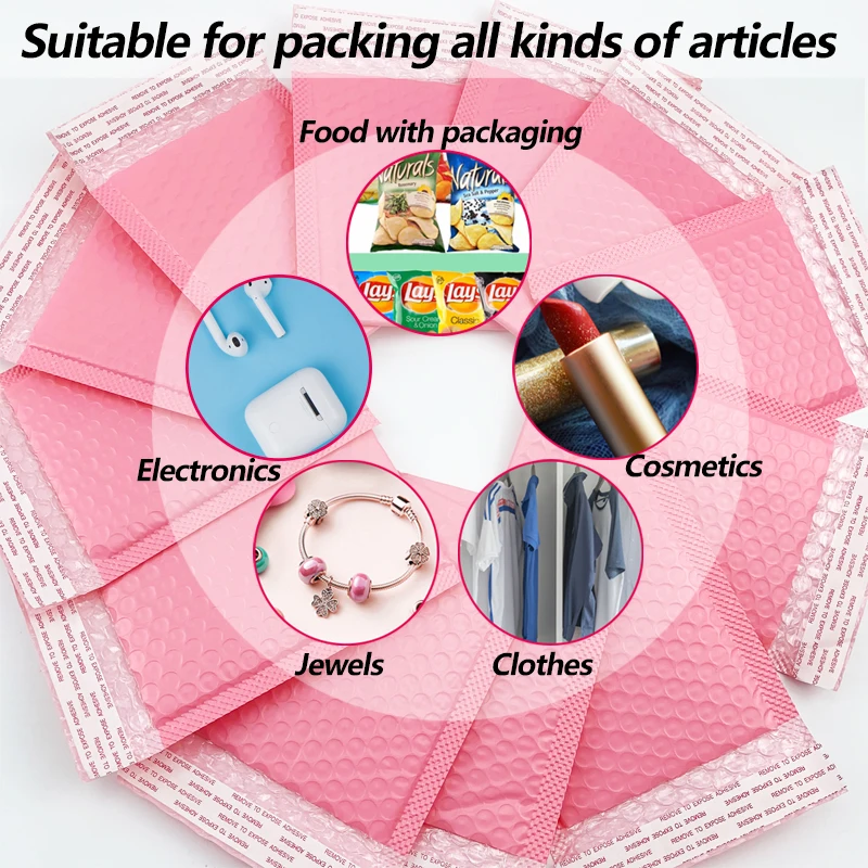 Пузырчатая Сумка-конверт розовые пузырчатые полиэтиленовые