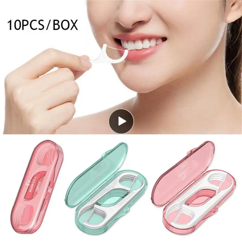 

Portable One-time Floss Box 10 Pack Travel Storage Box Floss Set Household Storage Box Travel Storage