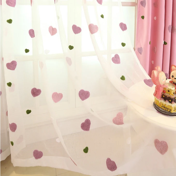 

Детские розовые шторы из хлопка Cortina