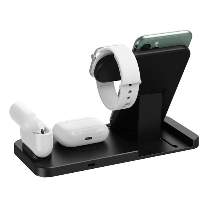 

Зарядное устройство 4 в 1 для iPhone 13 12 11 Pro XS MAX XR X 8 Apple Watch 6 5 4 3 AirPods Pro, 15 Вт