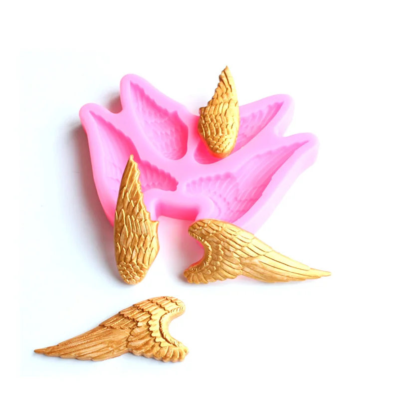 

Angel Wings Resin Silicone Mold Kitchen Baking Tools DIY Chocolate Pastry Fondant Moulds Dessert Cake Lace Decoration Supplies