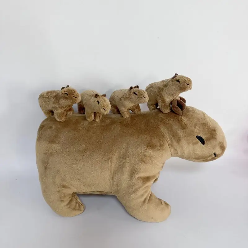 

Имитация капибары Mother-4son, плюшевая игрушка, пушистая кукла капибара, мягкая игрушка-животное, подарок на день рождения, игрушка, декор для домашней комнаты