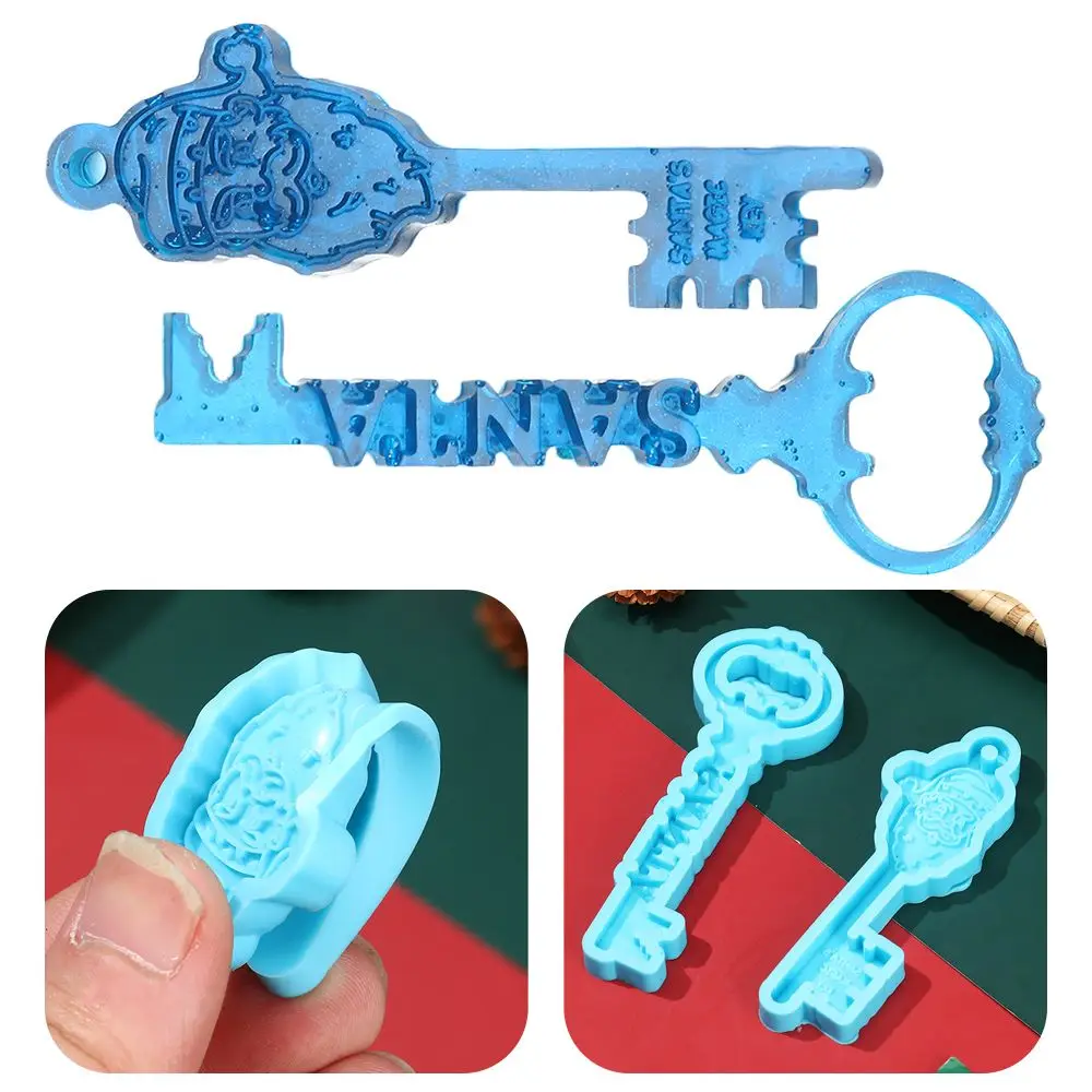 

Pendant Making Silicone Jewelry Polymer Santa Key Shape Mold Keychain Mould Crystal Mold Epoxy Resin