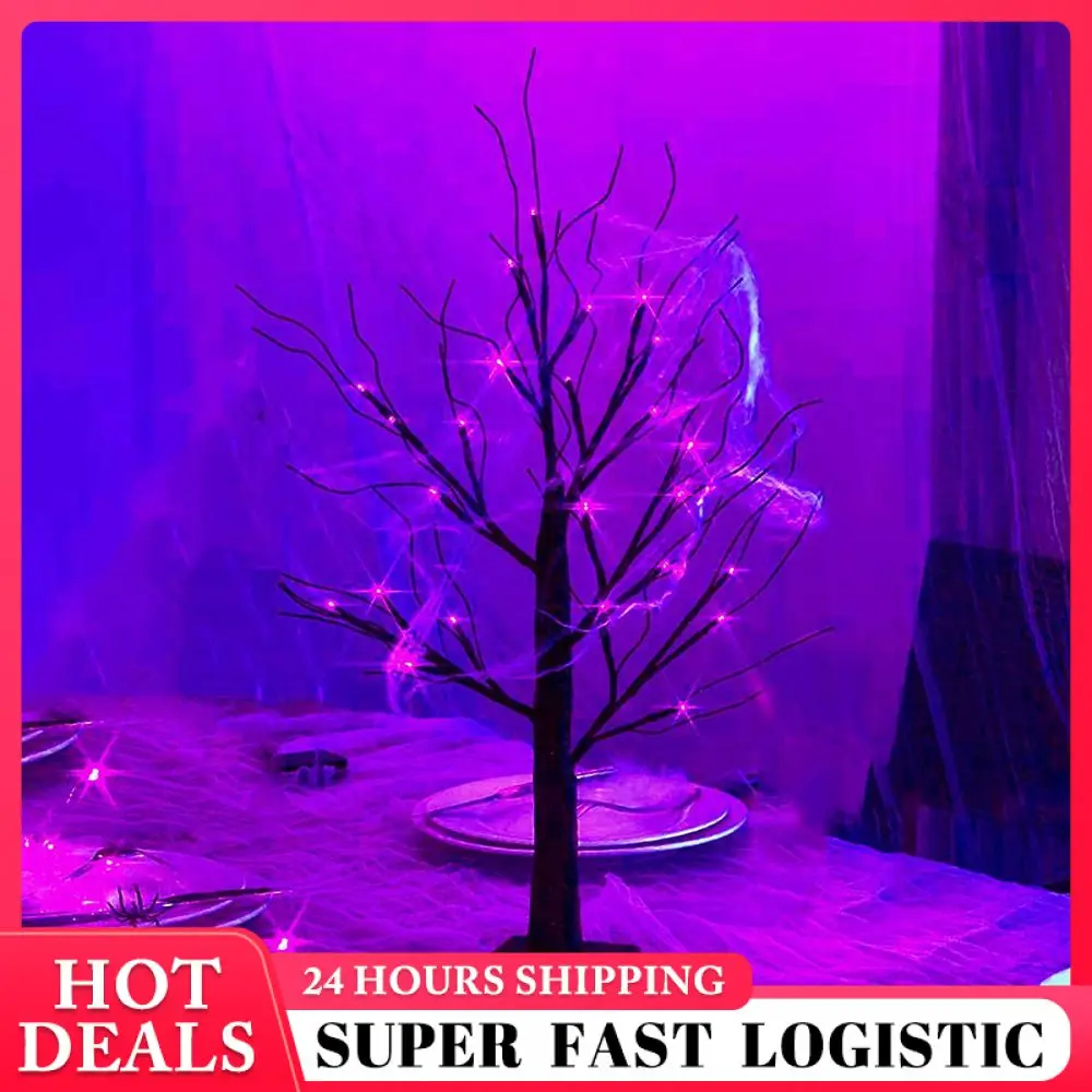 

Night Light Enhanced The Atmosphere Of The Room Led Tree Light Mock Up Purple Tree Lights For A Fest Decorative Lights Led Light