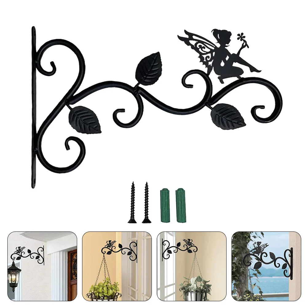 

Lantern Bracket Metal Planters Outdoor Hanging Hook Flower Pots Balcony Flowerpot Hooks Iron Craft Hanger Wall Holder
