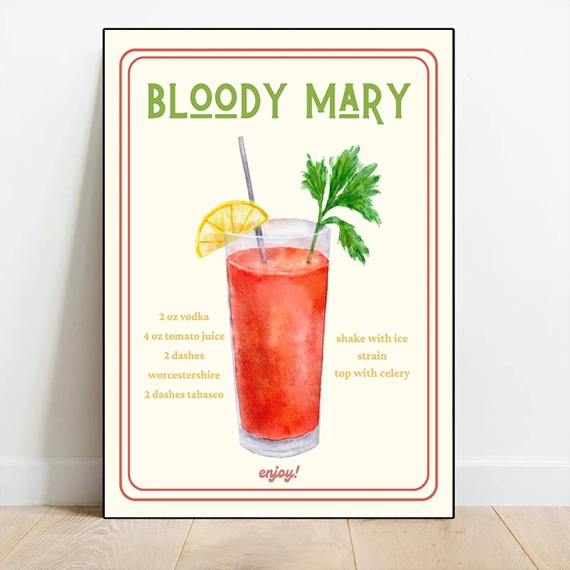 Плакаты с коктейльными рецептами грязный Ширли длинный остров печать на холсте
