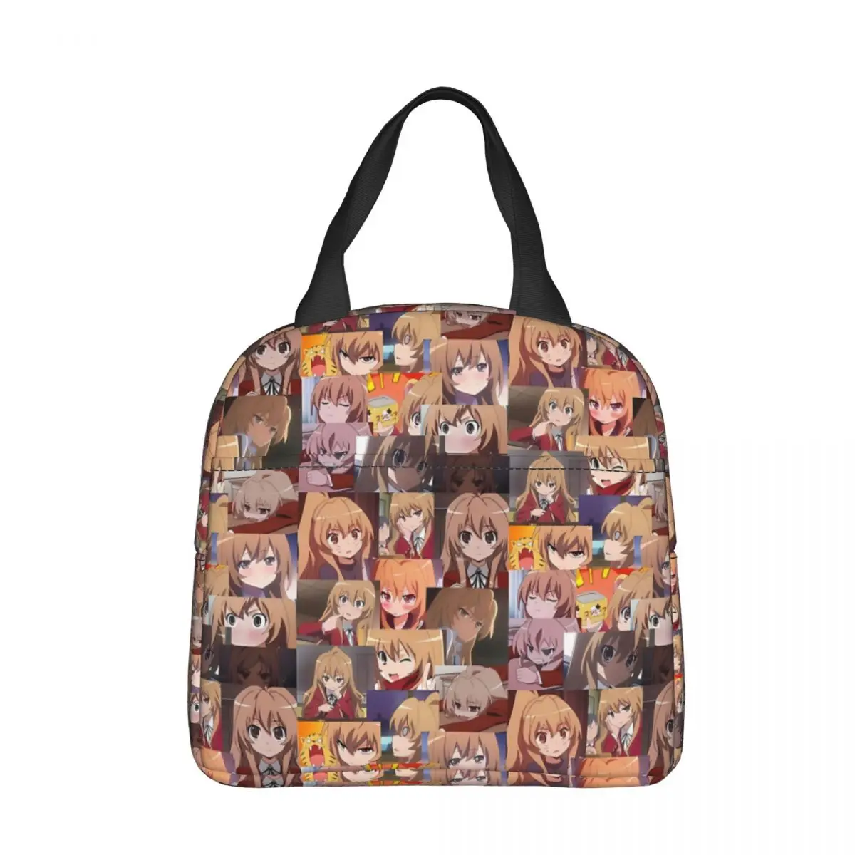 

Taiga Insulated lunch bag Novel Toradora Women Kids Cooler Bag Thermal Portable Lunch Box Ice Pack Tote