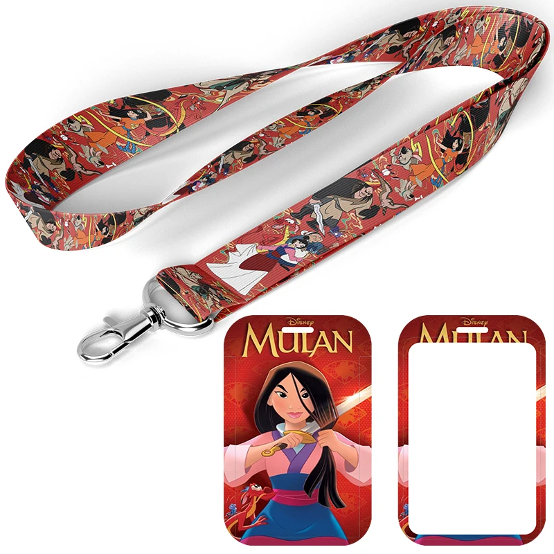 B1623 шнурок с аниме-фильмом Mulan, шейный ремешок для ключей, ID-карт, держатель для телефона, держатель для значков, подвесной шнурок «сделай сам», аксессуары для шейного ремешка