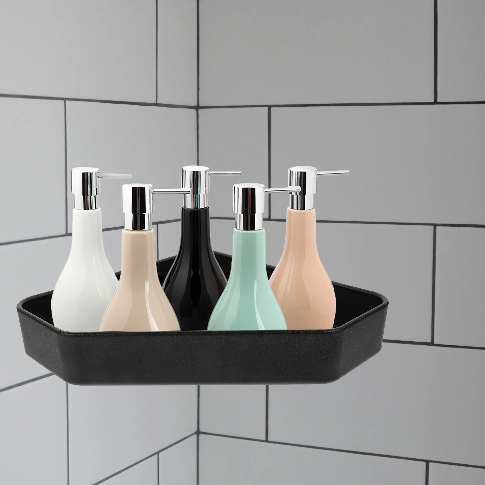

Corner Shower Rack Bathroom Shelf Organizershelves Wall Storage Bath Basket Floating Soap Lavatory Stand Mounting Dish