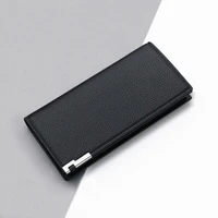 high quality texture wallet long simple luxury italian mens wallet large capacity boy soft leather lychee bag wear resistant