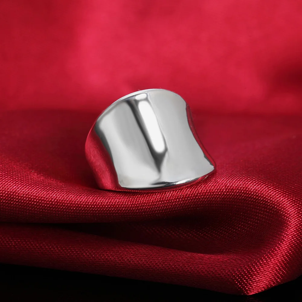 

925 Stamp Silver Color Men's Simpl Thumb Ring Vintage Rings For Women Fashion Wedding Engagement Jewelry Gift GaaBou Jewellery