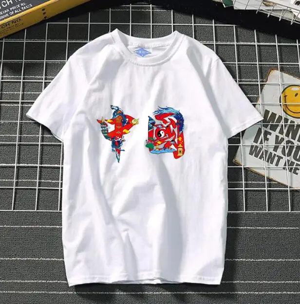 

Мужская хлопковая футболка с короткими рукавами и круглым вырезом