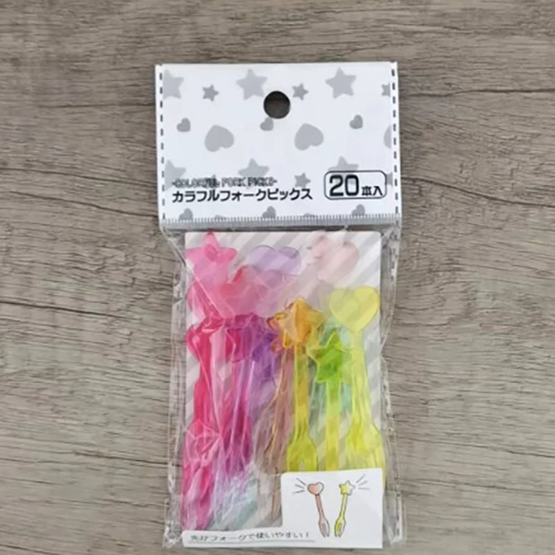 

20 шт./набор, прозрачные мини-вилки для фруктов