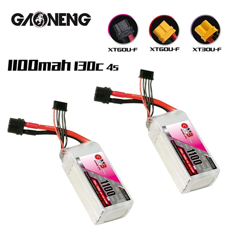 

MAX 260C GNB 4S 14.8V 1100mAh Lipo Battery For FPV Racing Drone Quadcopter Helicopter Multirotor Parts 14.8V Battery