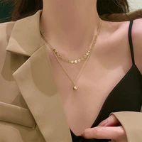 european and american new double collarbone chain necklace ins cold wind niche light luxury necklace with accessories