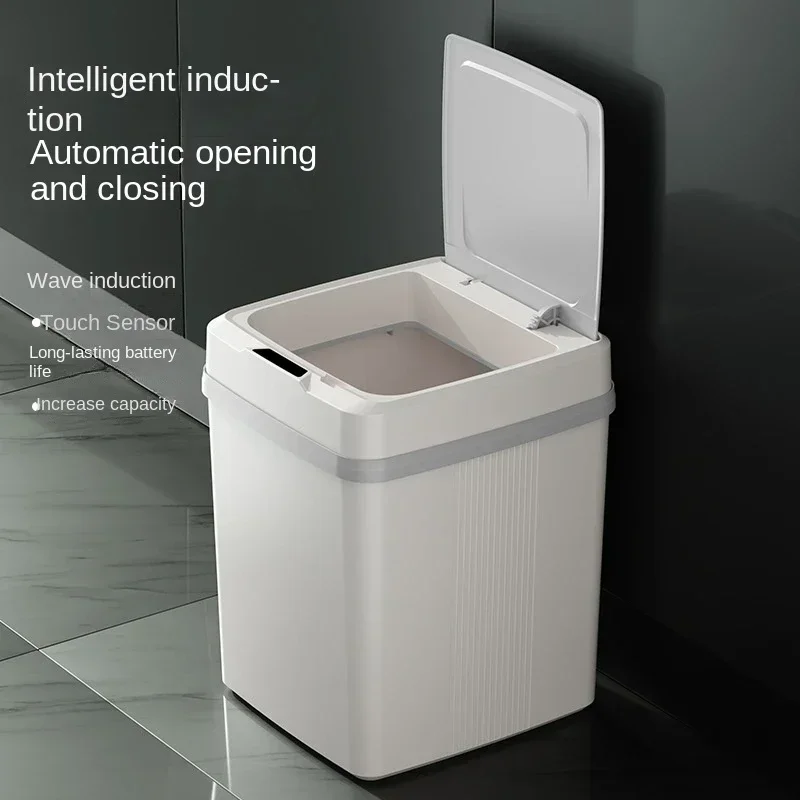 

12L Intelligent Automatic Trash Can 3 Modes Electric Touch Waterproof Trash Can Kitchen Bathroom Bedroom Trash Can