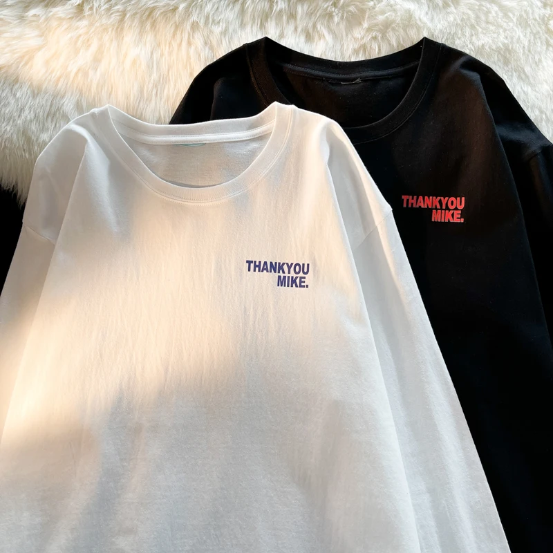 Футболки с принтом для мужчин простые подростковые универсальные летние модные