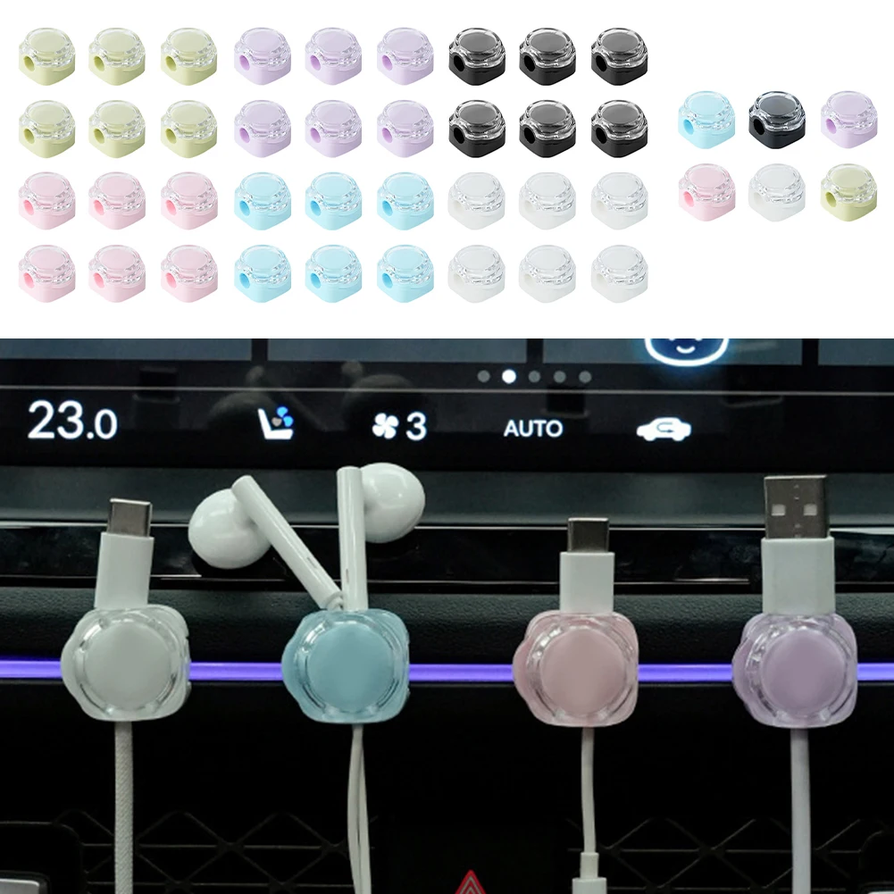 6 шт. органайзер для шнура зажимы держателя кабеля держатель проводов стола