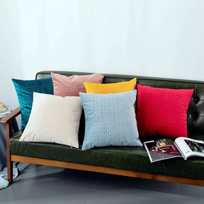 

Velvet Pillowcae 45x45 Cushion Cover Throw Pillow Covers Decorative Cushions Sofa Couch Gray Pink Blue Sofa Home Decor