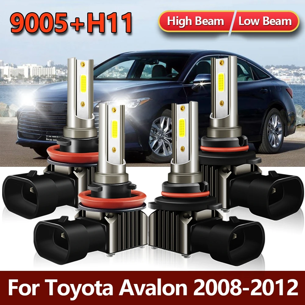 

4x светодиодный лампы для фар 9005 H11 Высокая Низкая комбо конверсионный комплект мини передние Автомобильные Лампы для Toyota Avalon 2008 2009 2010 2011 2012