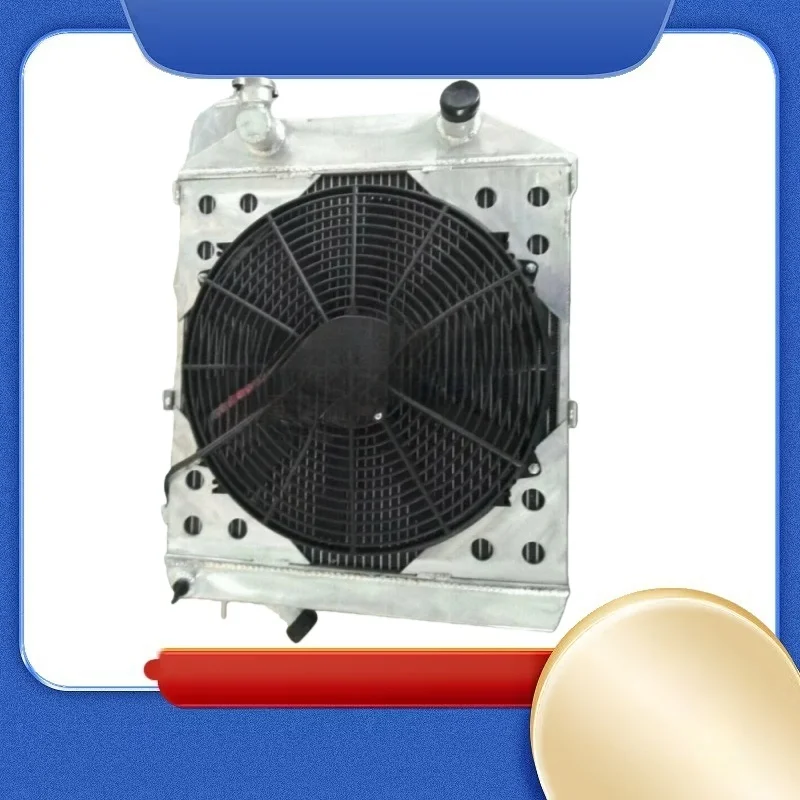 Фото ДЛЯ 1957-1961 Jaguar XK150 Roadster DHC FHC FHC1950S OTS Алюминиевый радиатор + кожух + вентилятор MT Base S 3.4L/3.8L I6 210Cu 231Cu №1