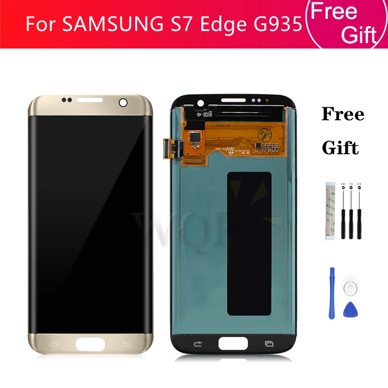 

ЖК-дисплей Burn Shadow для SAMSUNG Galaxy S7 Edge, ЖК-дисплей с сенсорным экраном G935f, дигитайзер в сборе G935, G935A, сменный экран