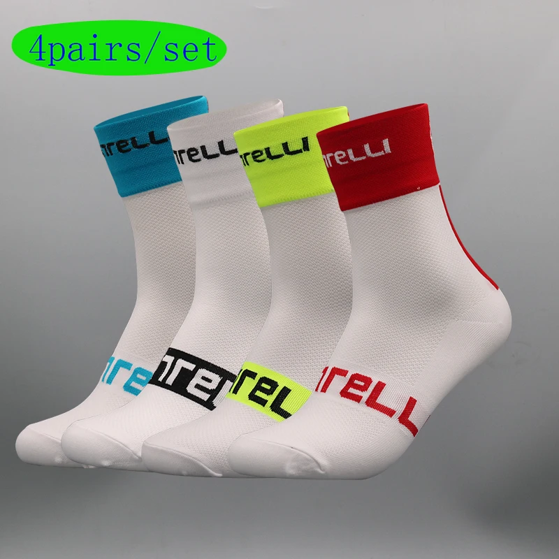 

4 pairsMen Sports Socks Riding Cycling Basketball Running Sports Sock Summer Hiking Tennis Ski Man Women Bike Bike Briefs
